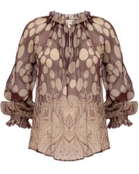 Georgette - Luna Sheer Blouse - Lyst