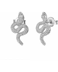 Jagged Halo Jewelry - Serpent Stud Earrings - Lyst