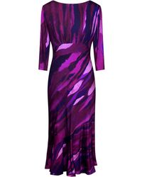 Alie Street London - Maxine Asymmetric Dress Vivid Plum - Lyst