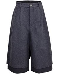 Smart and Joy - Wool Shorts With Overflowing Bottoms - Lyst