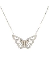 LÁTELITA London - Filigree Butterfly Necklace Silver - Lyst