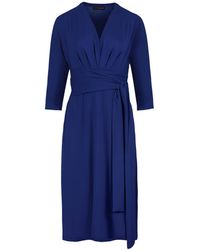 Conquista - Electric Empire Line Dress With Belt - Lyst