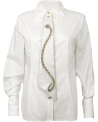 Laines London - Laines Couture Hand Embellished Crystal Snake Tie Shirt - Lyst
