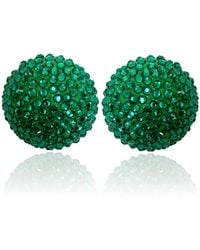 PINAR OZEVLAT - Disco Pebble Earrings Emerald - Lyst