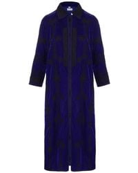 Antra Designs - Suki Midnight Blue Velvet Coat Dress - Lyst