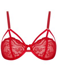 BonBon Lingerie - Penelope Flirt Underwired Bra Scarlet - Lyst