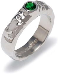 Classicharms - Sylvie Molten Emerald Stackable Ring - Lyst