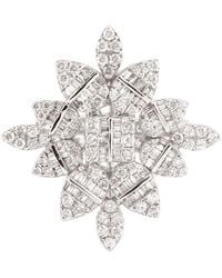 Artisan - Diamond Floral Cluster Statement Ring - Lyst