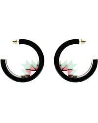 Gissa Bicalho - Handmade Acrylic Earring Hoops Kuntur Green - Lyst