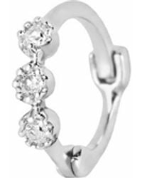 Zohreh - Mini Diamond Trilogy Huggie Hoop Earring 9K - Lyst