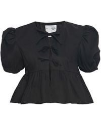 Ats the Label - Neutrals Flair Ribbon Crop Top - Lyst