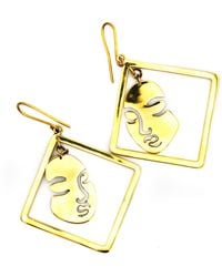 Lala Salama - Diamond Portrait Earrings - Lyst