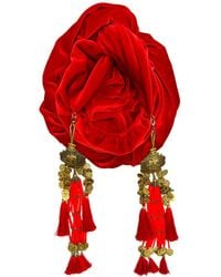 Julia Clancey - Ruby Dream Velour Turban - Lyst