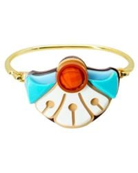 Gissa Bicalho - Handmade Acrulic Bracelet Gerbera Burgundy - Lyst