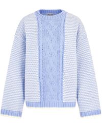 Cara & The Sky - Frankie Cable Crew Neck Jumper - Lyst