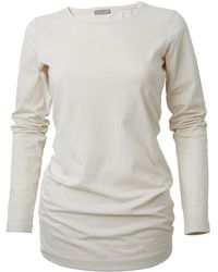 Cove - Neutrals Long Length Cotton Stone Tee - Lyst