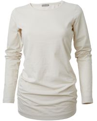 Cove - Neutrals Long Length Cotton Stone Tee - Lyst