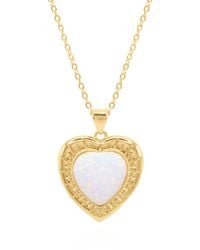 Luna Charles - Cora Opal Heart Necklace - Lyst