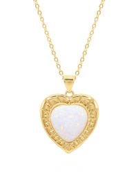 Luna Charles - Cora Opal Heart Necklace - Lyst