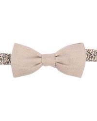 LE COLONEL - Neutrals Natural Textured Linen Vanilla Amber Liberty Katie & Millie Bow Tie - Lyst
