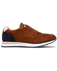 Ilvi - Renat Saddle--Khaki Split Suede Leather Sneaker - Lyst