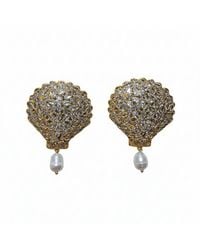 Silver & Elegant Co. - Sculptural Octopus Pearl Drop Earrings, 22K-Plated Bronze - Lyst