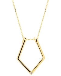 Spero London - Fine Diamond Rhombus Ring Holder Necklace - Lyst