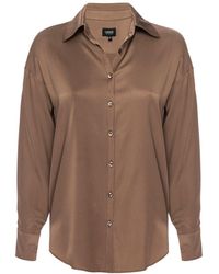 LAHIVE - Neutrals Alexis Cocoa Silk Blouse - Lyst