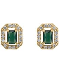 LÁTELITA London - Whistledown Gemstone Stud Earrings Emerald - Lyst