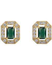 LÁTELITA London - Whistledown Gemstone Stud Earrings Emerald - Lyst