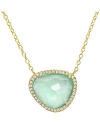 KAMARIA - Marina Lab Created Gemstone Necklace With Crystals - Lyst