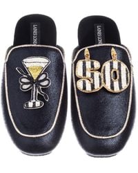 Laines London - Classic Mules With Stripe 50Th Birthday & Champagne Brooches - Lyst