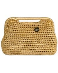 Springmoonatelier - Blond Luxury Metallic Crochet Clutch Bag - Lyst