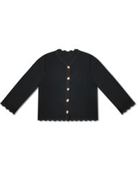 Roch Perel - Scalloped Trim Cardigan - Lyst