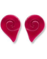 Michael Nash Jewelry - Brigite Matte Bordeaux Resin Clip Earrings - Lyst