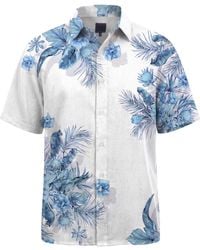 lords of harlech - Sergio Mali Floral Linen Printed Shirt - Lyst