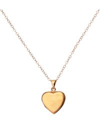 Posh Totty Designs - Yellow Gold Plated Heart Locket Necklace - Lyst