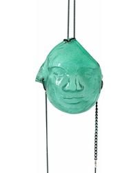 Laura Daili - Emerald Glass Face Necklace - Lyst