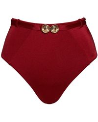 Noire Swimwear - Ruby Seashell Classic High Waist Bottom - Lyst
