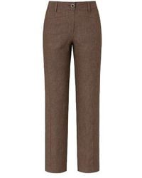 Conquista - Long Straight Linen Pants - Lyst