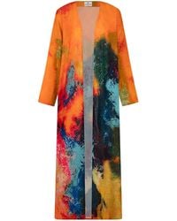 DHARA SHETH DUBAI - Canvas & Chaos Abstract Long Kimono - Lyst