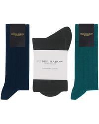 Peper Harow - Made in England - Three Pairs Cashmere & Wool Boot Socks – & Charcoal - Lyst