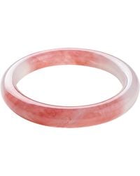 seree - Blush Skinny Skinny Round Jade Stone Bangle - Lyst