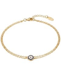 Argento Vivo - Double Layer Chain & Evil Eye Anklet - Lyst