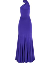 Khéla the Label - Midnight Mingle Purple Jersey Gown With Godets - Lyst