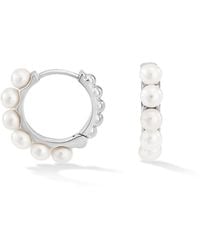 Dower & Hall - Medium Luna Pearl Huggie Hoops - Lyst