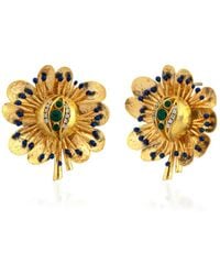 Milou Jewelry - Antique Flower Earrings - Lyst