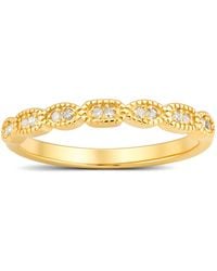 Kylie Harper - Vintage Milgrain-Finish Diamond Band Ring - Lyst
