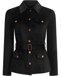 Why Mary - Military Style Velvet Corduroy Jacket - Lyst