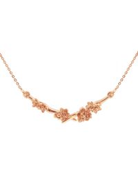 Lee Renee - Rose / / Cherry Blossom Branch Necklace – Rose - Lyst